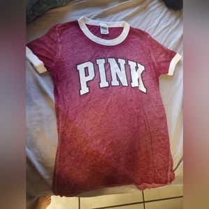 PINK Victoria's Secret Ringer T-Shirt Size S